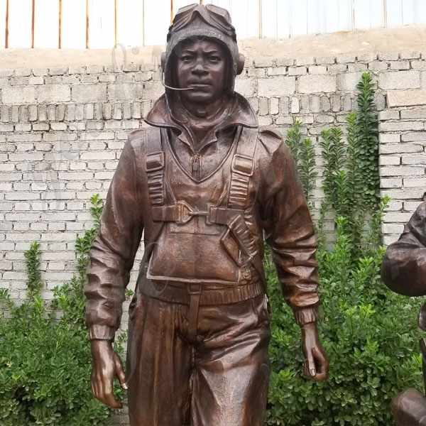 Wholesale Handmade Military Bronze Tuskegee Airmen Soldier Statue Design BOKK-579