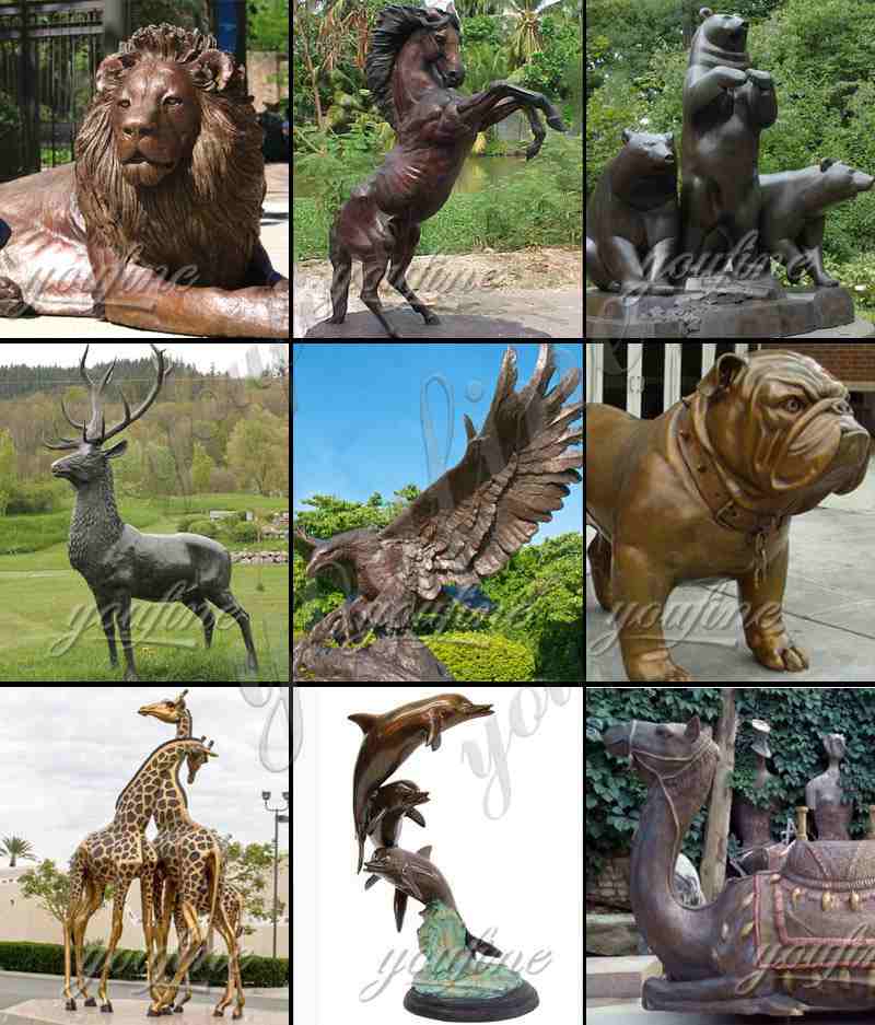 Outdoor Antique Bronze Dog Statues