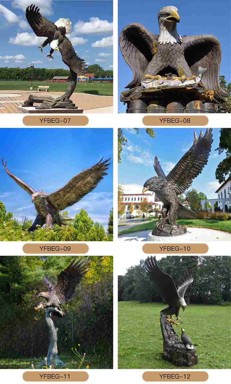 outdoor sculpture of eagle