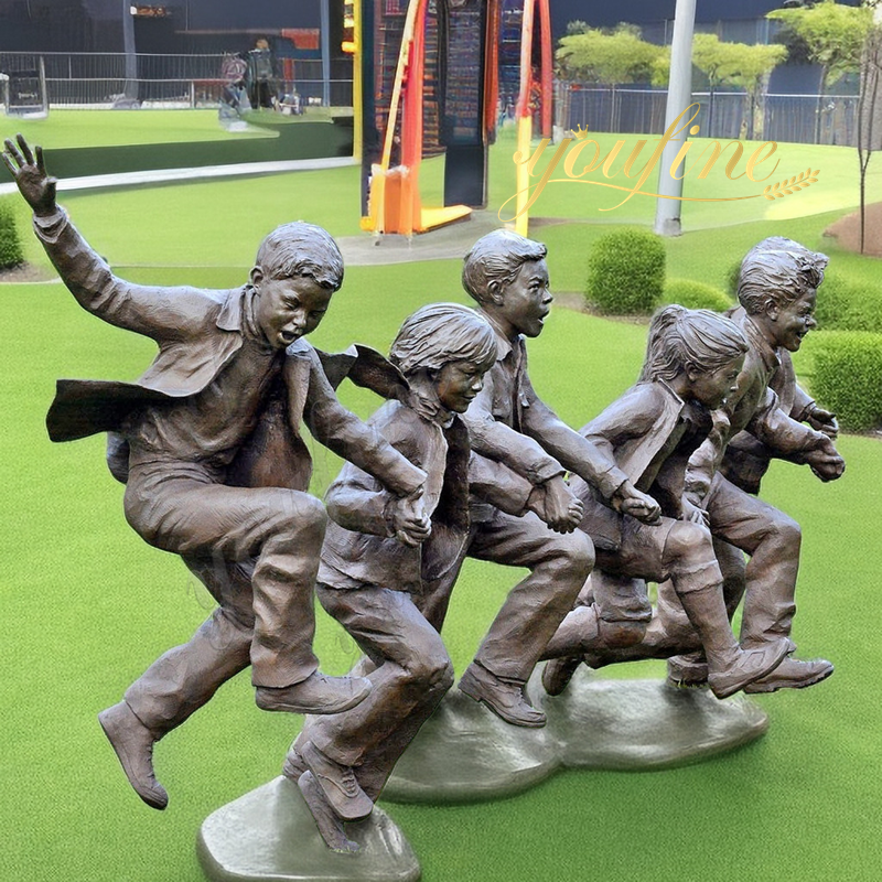 Life Size Bronze Children Statue for Outdoor